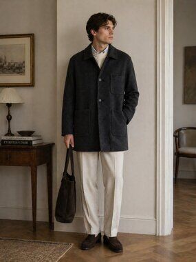 Brooks Brothers Wool Cashmere Blend Jacket Mens S Gray Button Front